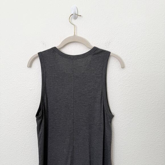 [R Label The Reset] Dark Gray Sleeveless Muscle Tank Top Round Neck Size Large L - Picture 4 of 10